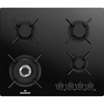 Mondin FM61CG03M2NN + CG604VTELNN Φούρνος Υγραερίου άνω Πάγκου 64lt με Εστίες Υγραερίου Π59.5εκ. Μαύρος